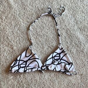 Black and White Bikini Top